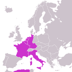 Countries that would have formed the European Defence Community according to Pleven Plan