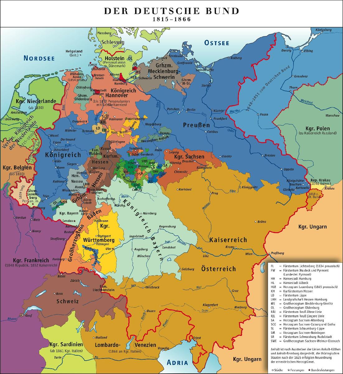 1871 Deutsches Reich Karte