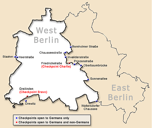 Berlin Wall checkpoints