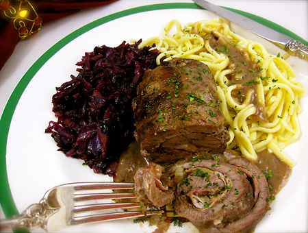 Beef Rouladen (German Beef Rolls) 